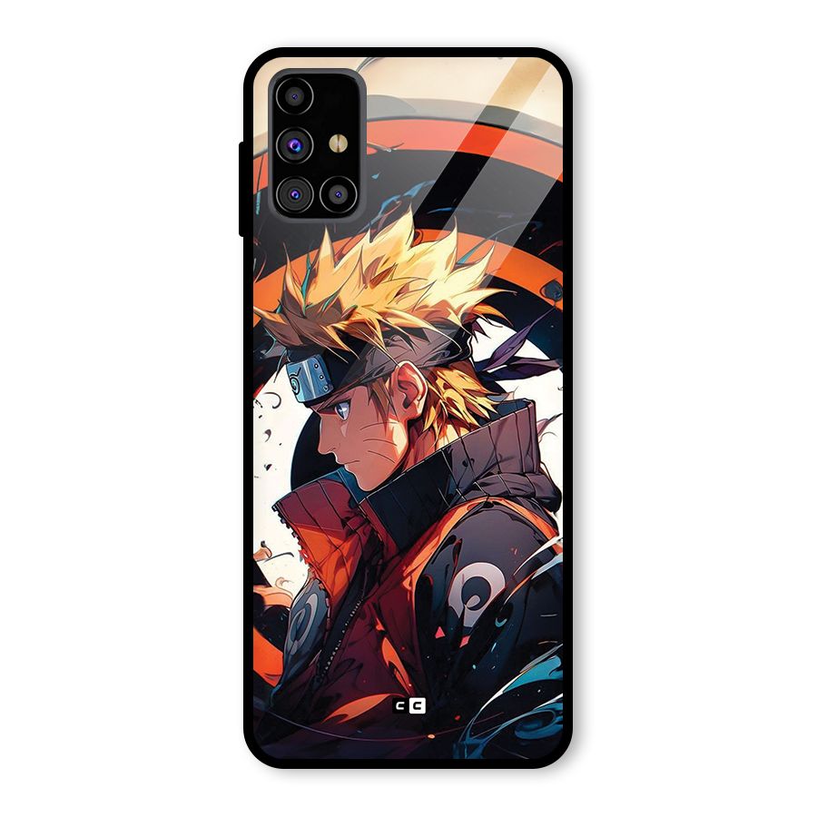 Naruto Uzumaki Combat Glass Back Case for Galaxy M31s