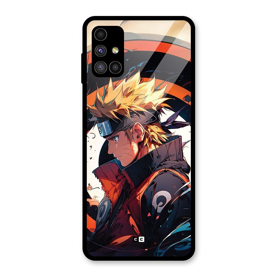 Naruto Uzumaki Combat Glass Back Case for Galaxy M51