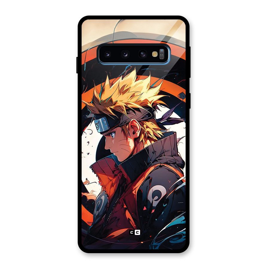 Naruto Uzumaki Combat Glass Back Case for Galaxy S10