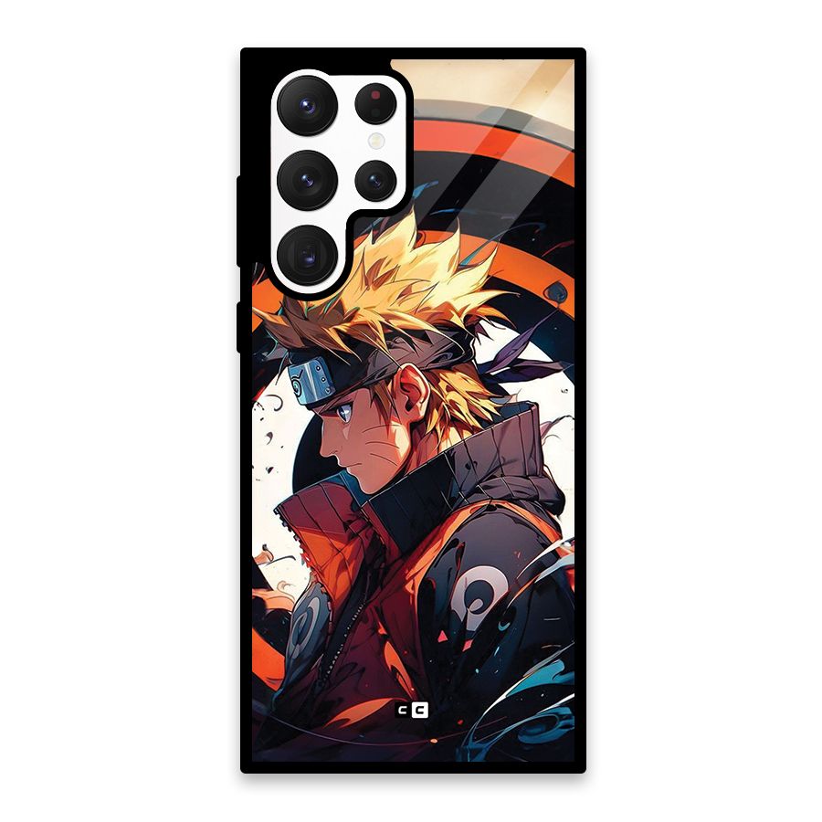 Naruto Uzumaki Combat Glass Back Case for Galaxy S22 Ultra 5G
