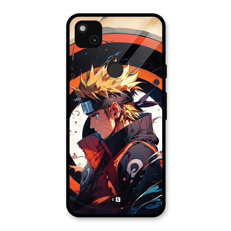 Naruto Uzumaki Combat Glass Back Case for Google Pixel 4a