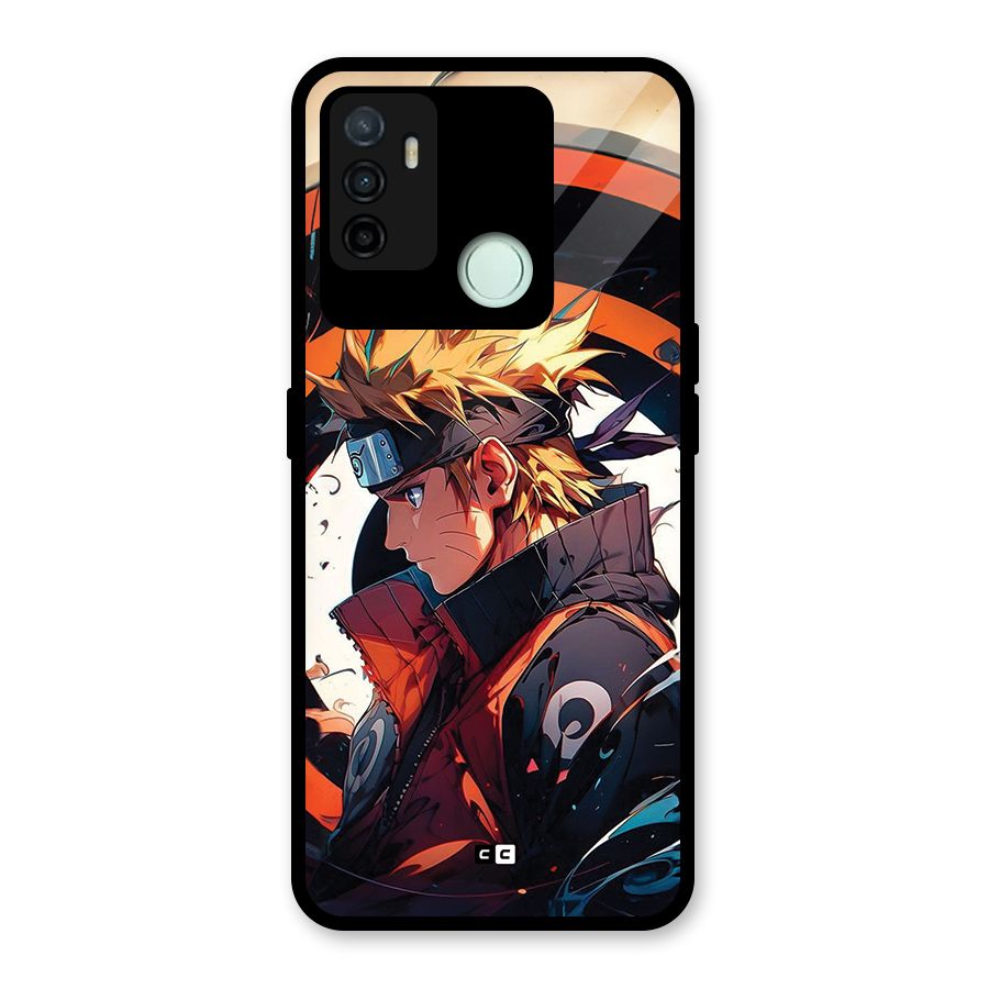 Naruto Uzumaki Combat Glass Back Case for Oppo A53