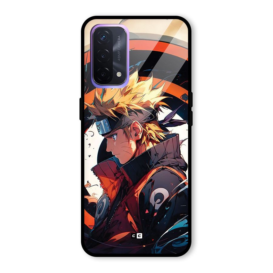 Naruto Uzumaki Combat Glass Back Case for Oppo A74 5G