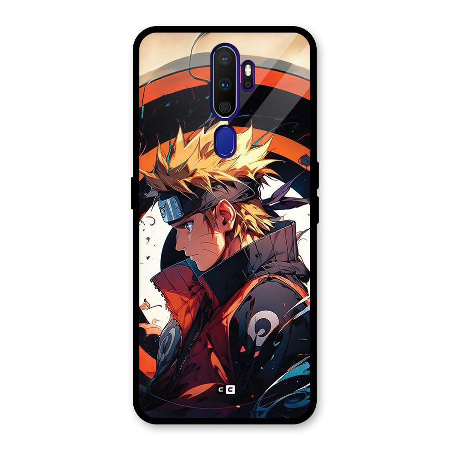 Naruto Uzumaki Combat Glass Back Case for Oppo A9 (2020)