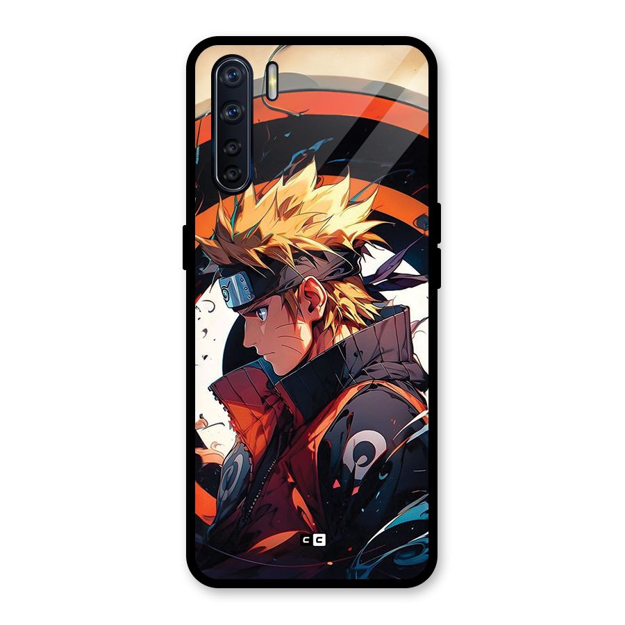 Naruto Uzumaki Combat Glass Back Case for Oppo F15
