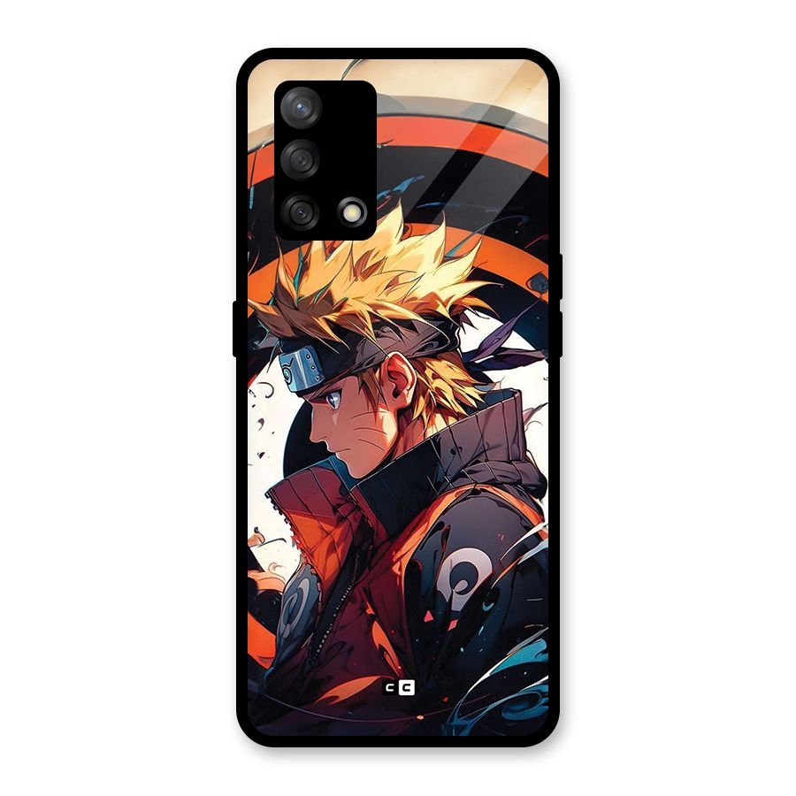 Naruto Uzumaki Combat Glass Back Case for Oppo F19s