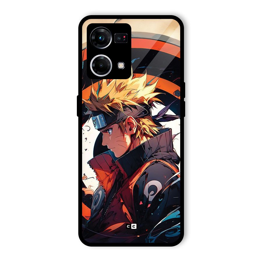 Naruto Uzumaki Combat Glass Back Case for Oppo F21 Pro 4G