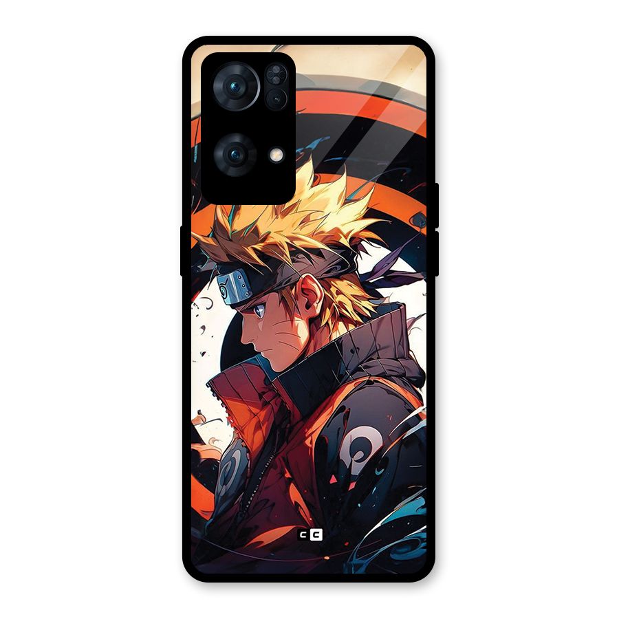 Naruto Uzumaki Combat Glass Back Case for Oppo Reno7 Pro 5G