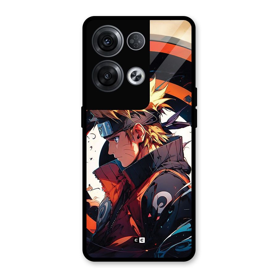 Naruto Uzumaki Combat Glass Back Case for Oppo Reno8 Pro 5G