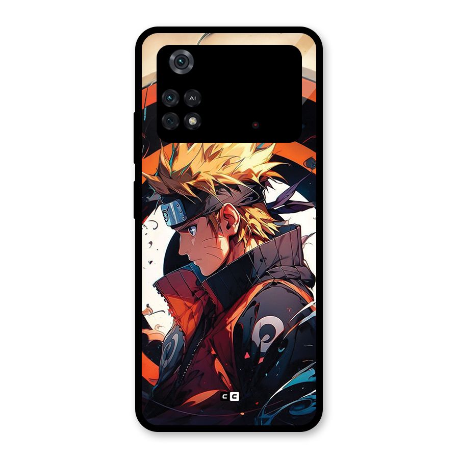 Naruto Uzumaki Combat Glass Back Case for Poco M4 Pro 4G