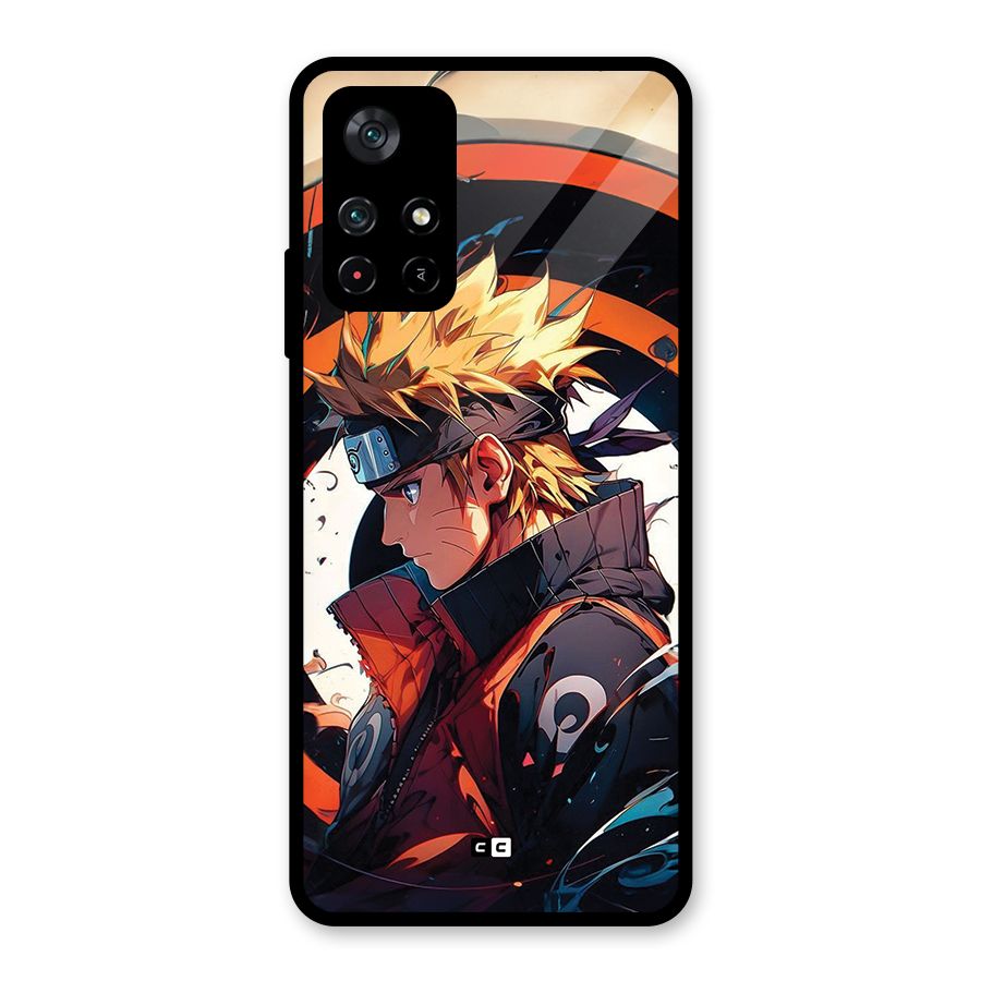 Naruto Uzumaki Combat Glass Back Case for Poco M4 Pro 5G