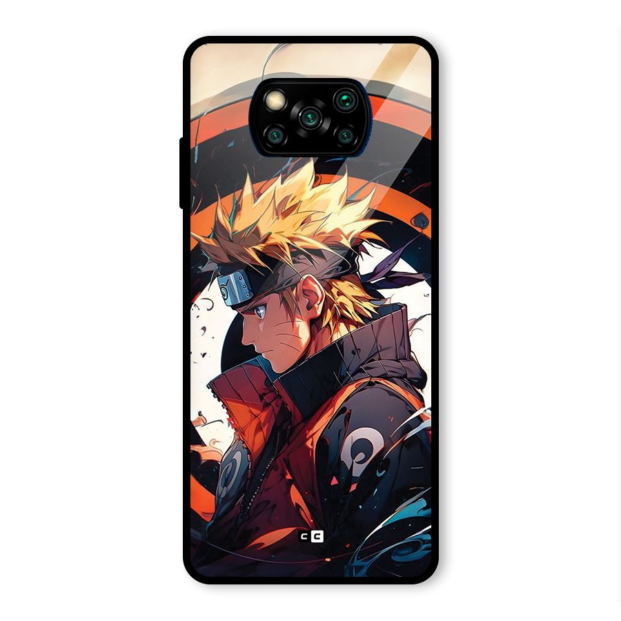 Naruto Uzumaki Combat Glass Back Case for Poco X3 Pro