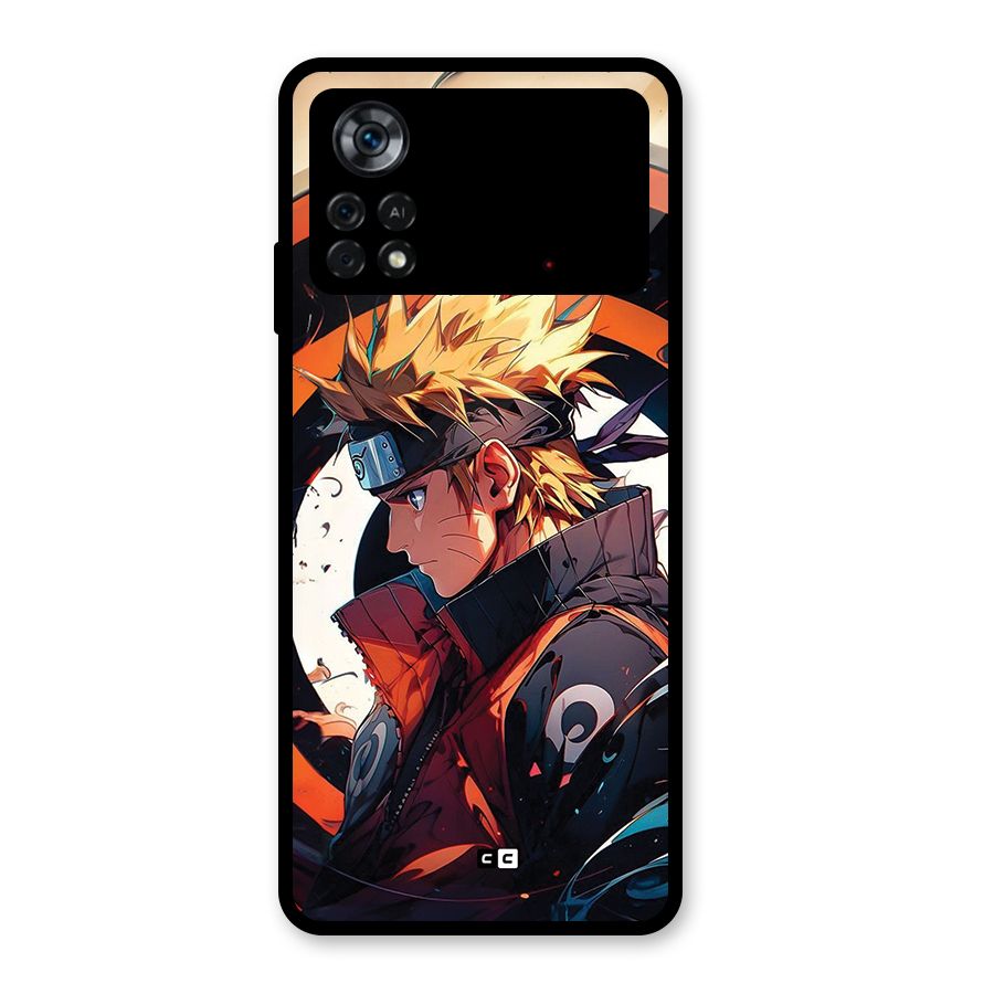 Naruto Uzumaki Combat Glass Back Case for Poco X4 Pro 5G