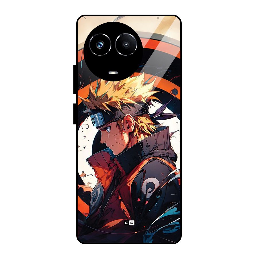 Naruto Uzumaki Combat Glass Back Case for Realme 11X