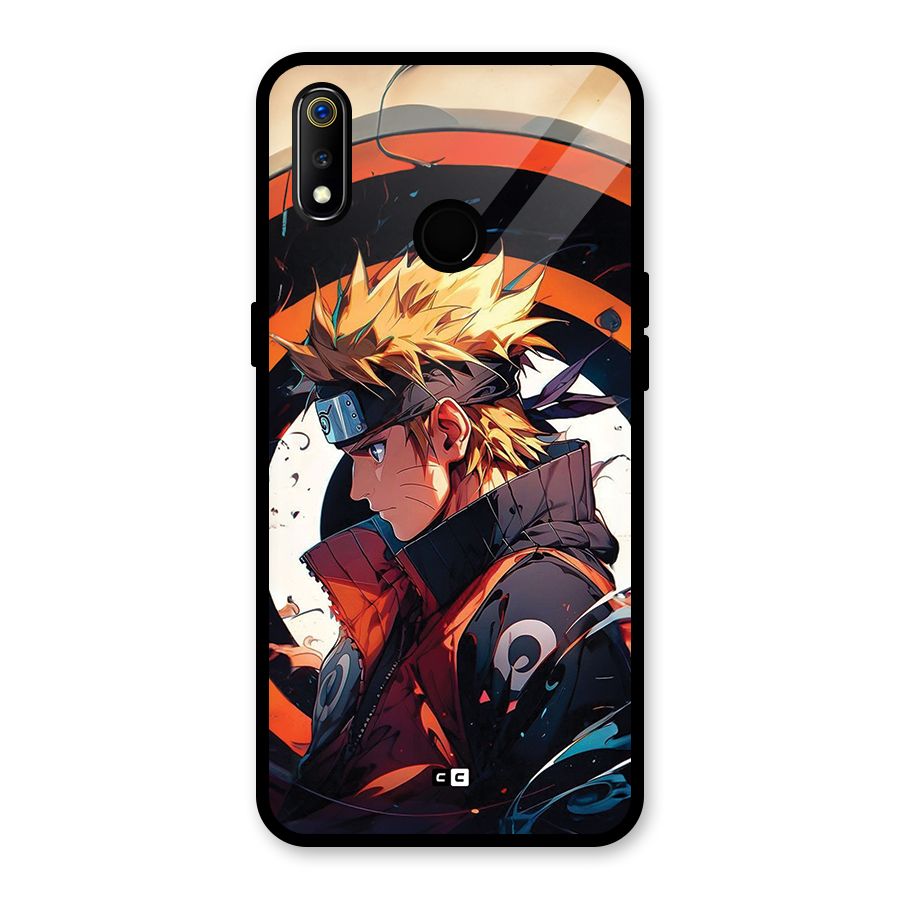 Naruto Uzumaki Combat Glass Back Case for Realme 3i