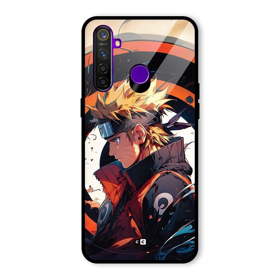 Naruto Uzumaki Combat Glass Back Case for Realme 5 Pro