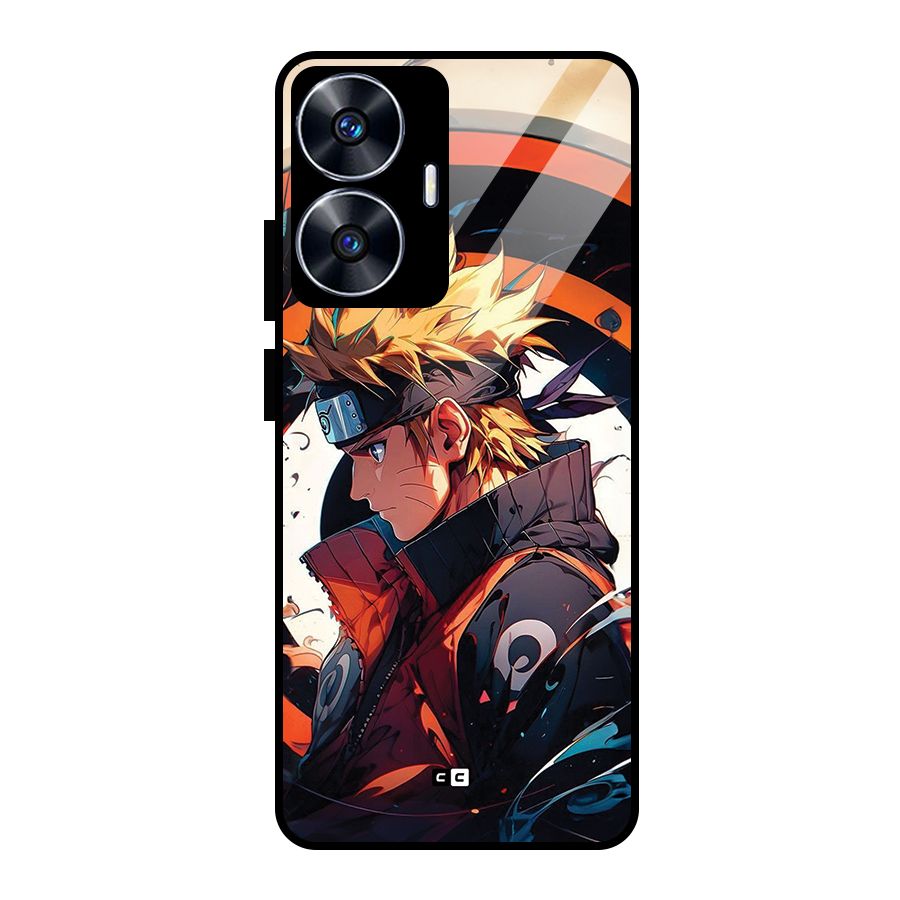 Naruto Uzumaki Combat Glass Back Case for Realme Narzo N55