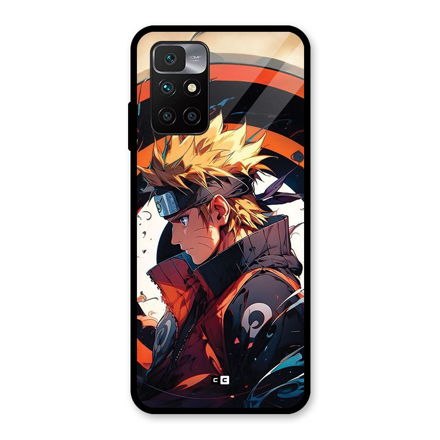 Naruto Uzumaki Combat Glass Back Case for Redmi 10 Prime