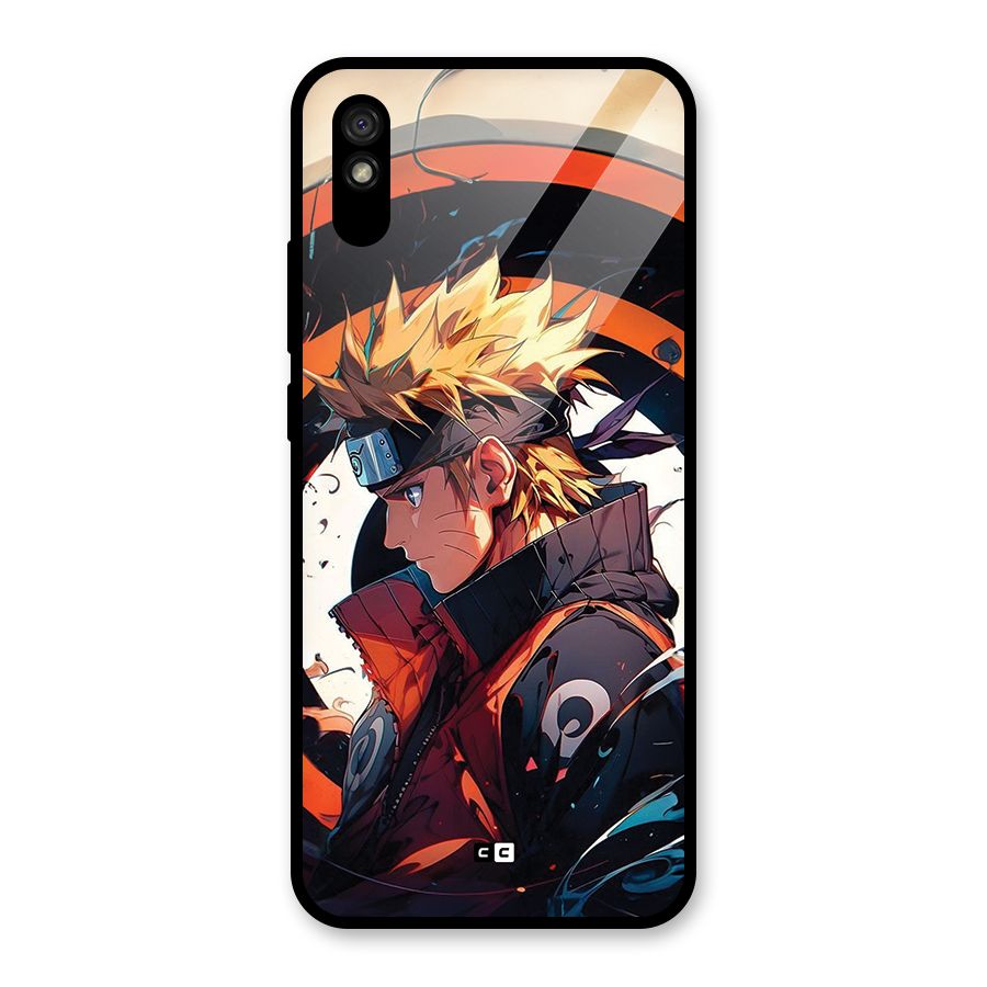 Naruto Uzumaki Combat Glass Back Case for Redmi 9A