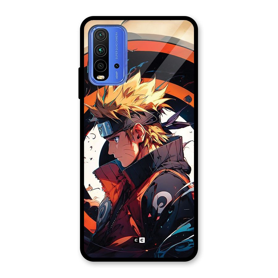 Naruto Uzumaki Combat Glass Back Case for Redmi 9 Power