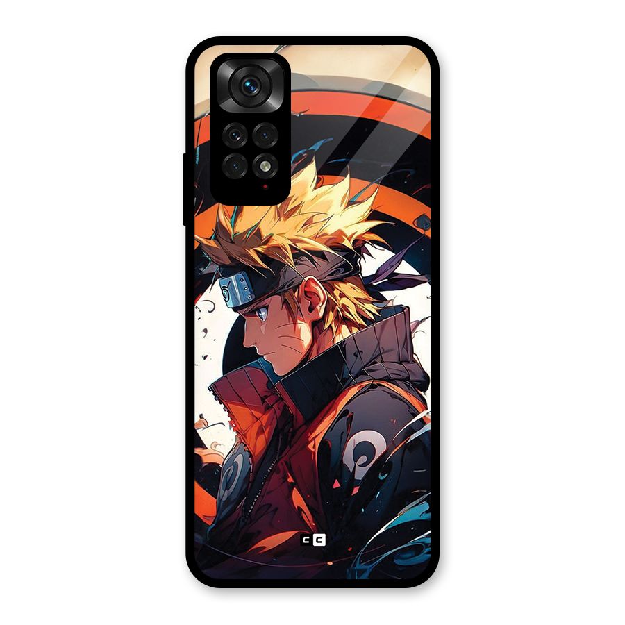 Naruto Uzumaki Combat Glass Back Case for Redmi Note 11S