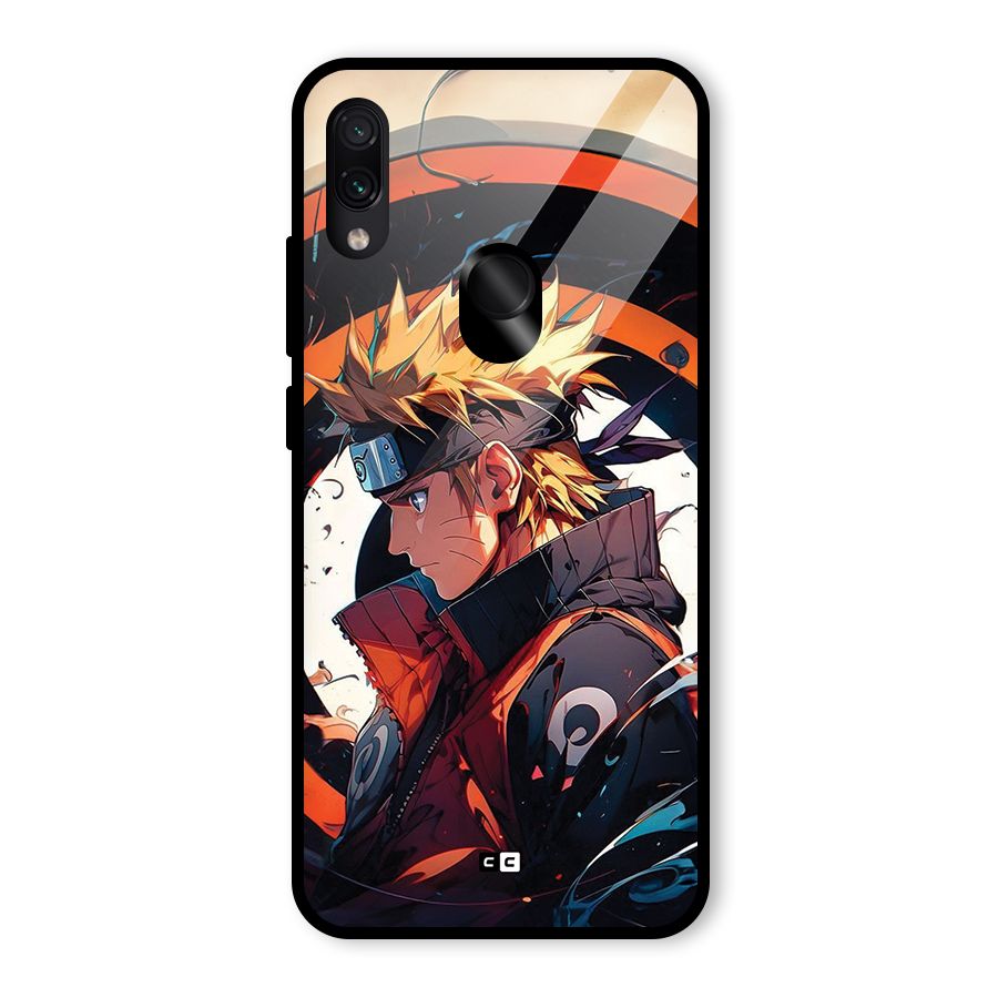 Naruto Uzumaki Combat Glass Back Case for Redmi Note 7 Pro