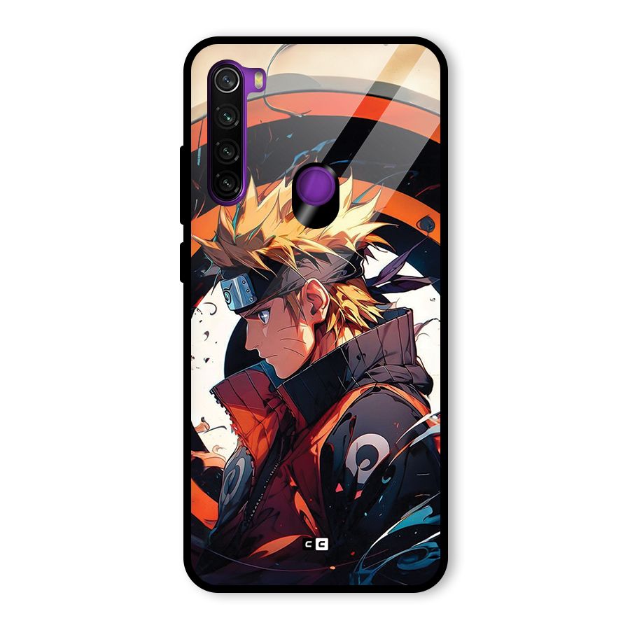 Naruto Uzumaki Combat Glass Back Case for Redmi Note 8