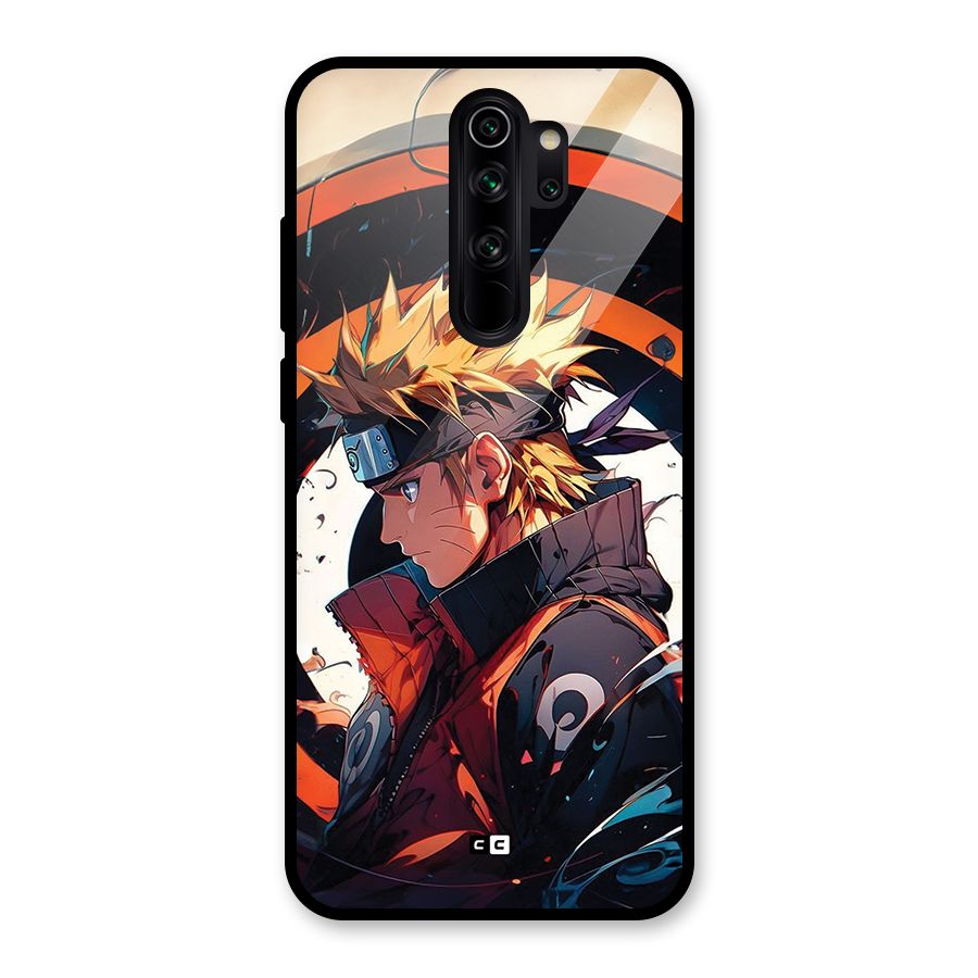 Naruto Uzumaki Combat Glass Back Case for Redmi Note 8 Pro