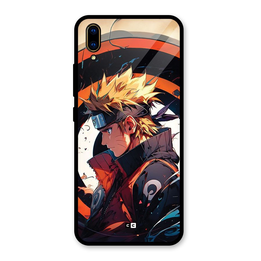 Naruto Uzumaki Combat Glass Back Case for Vivo V11 Pro