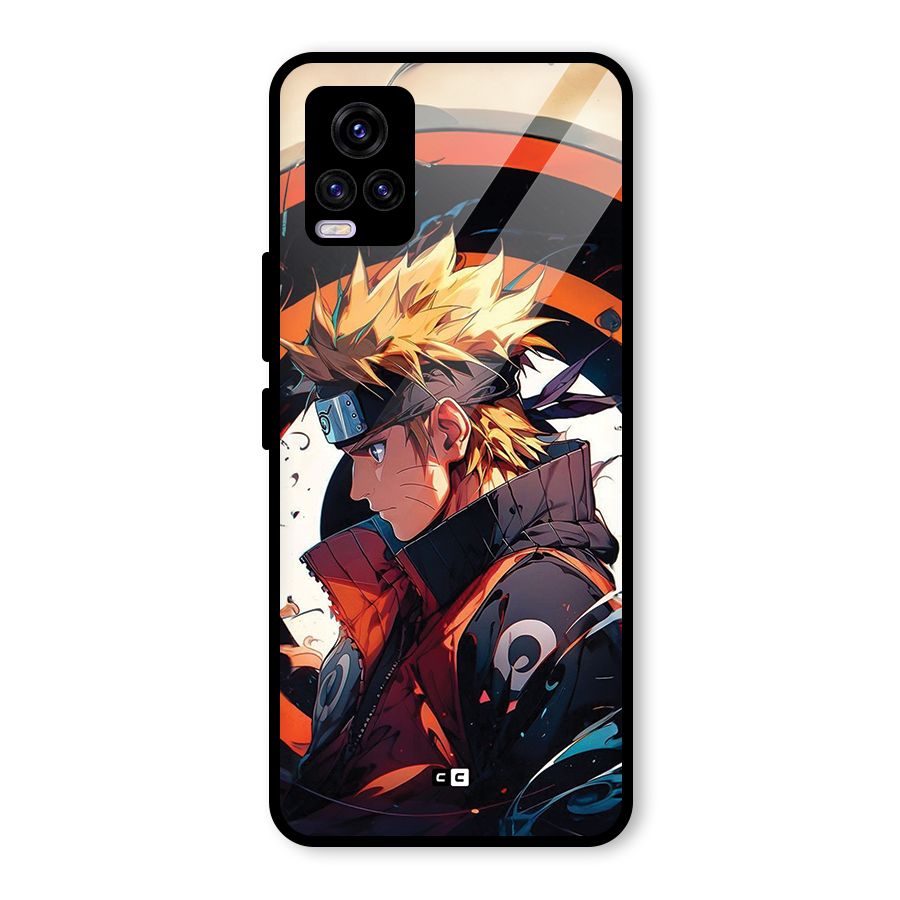 Naruto Uzumaki Combat Glass Back Case for Vivo V20 2021