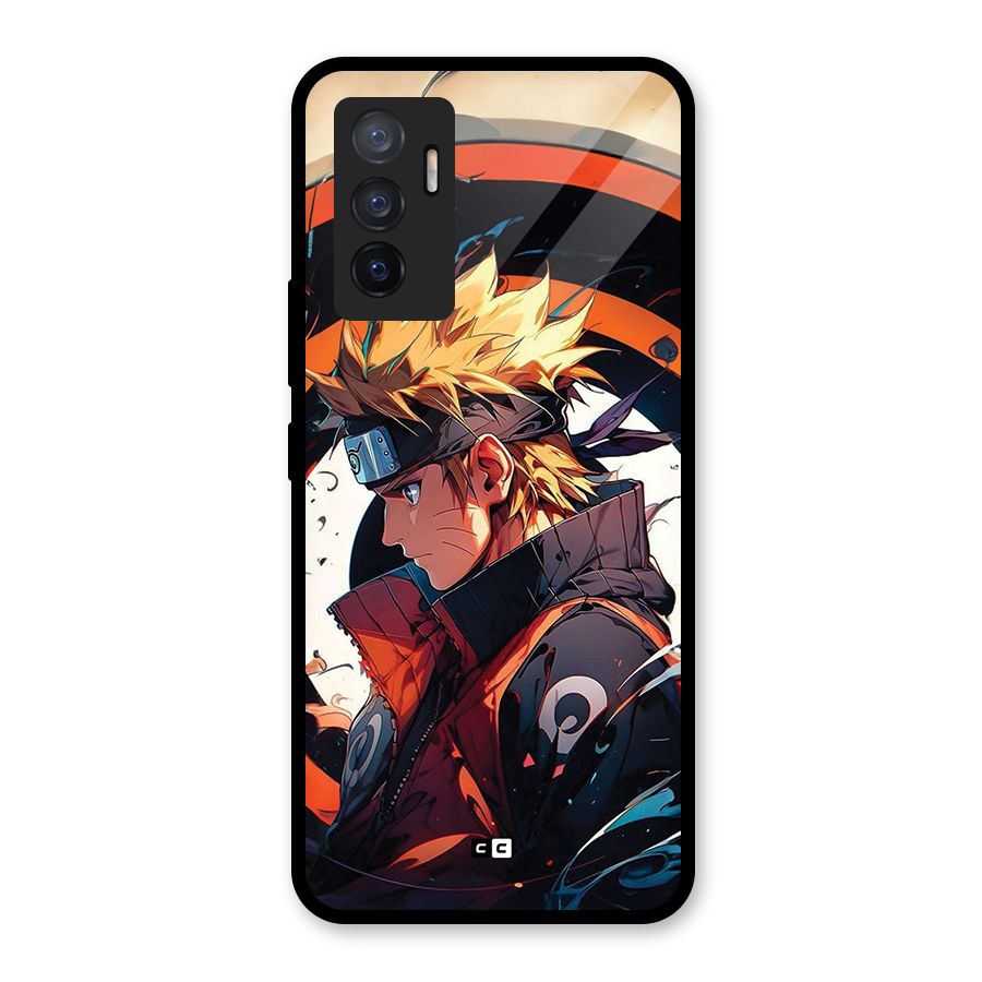 Naruto Uzumaki Combat Glass Back Case for Vivo V23e