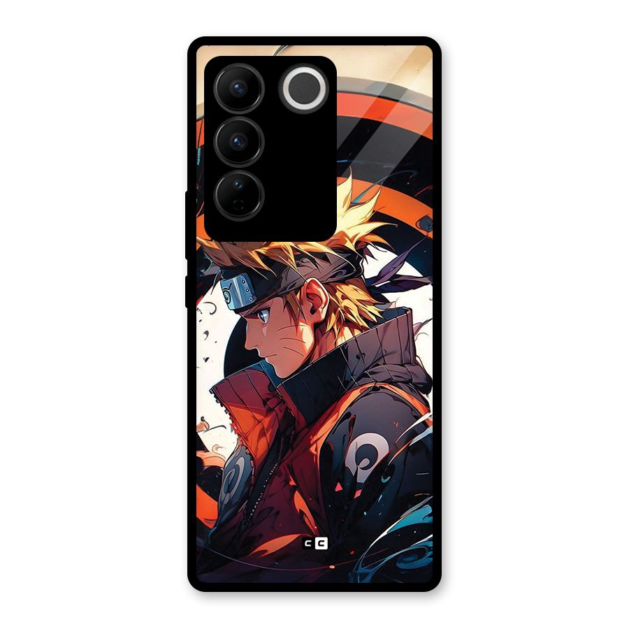 Naruto Uzumaki Combat Glass Back Case for Vivo V27