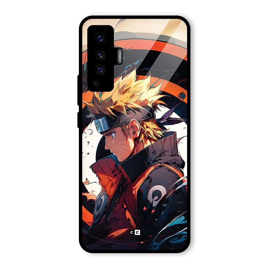 Naruto Uzumaki Combat Glass Back Case for Vivo X50