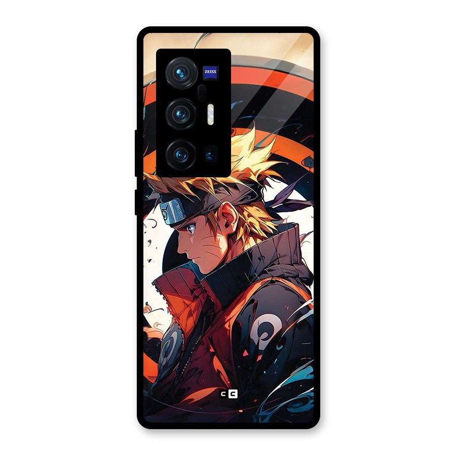 Naruto Uzumaki Combat Glass Back Case for Vivo X70 Pro Plus
