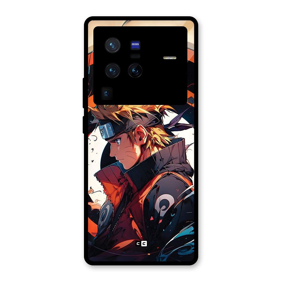 Naruto Uzumaki Combat Glass Back Case for Vivo X80 Pro