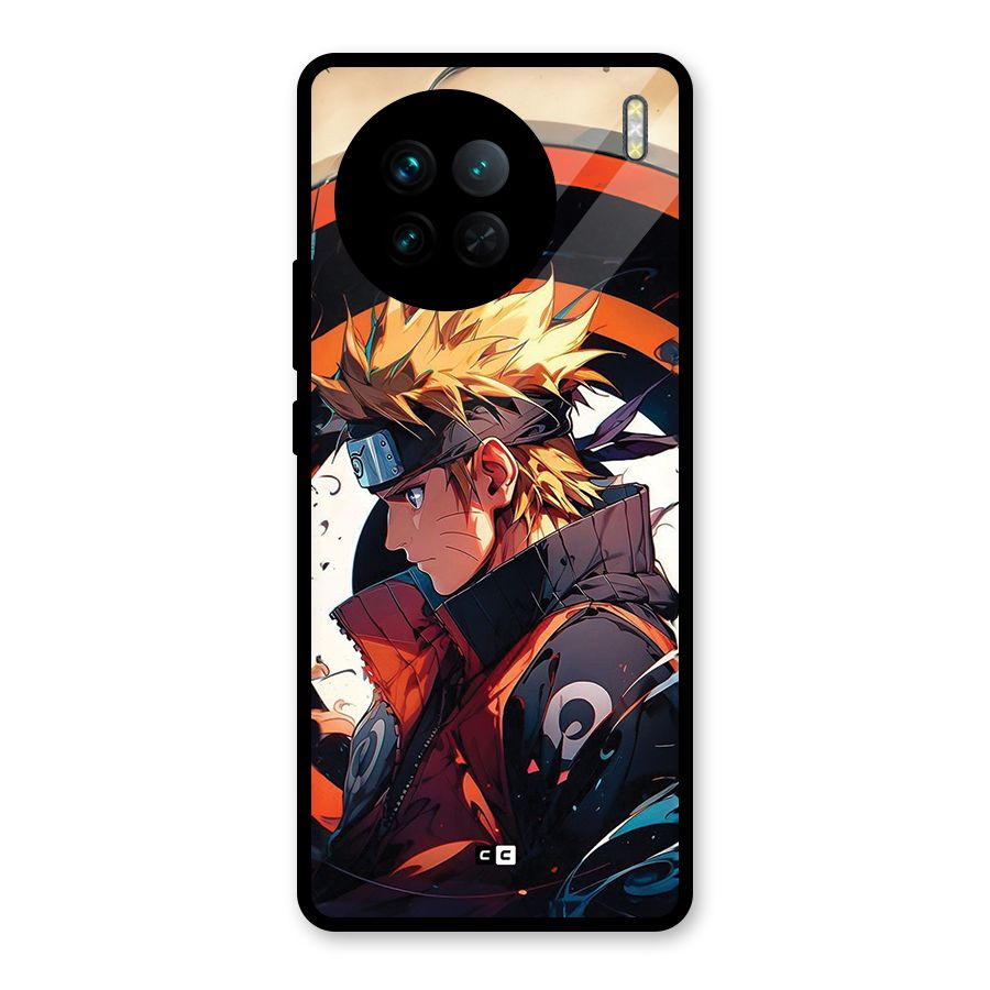 Naruto Uzumaki Combat Glass Back Case for Vivo X90