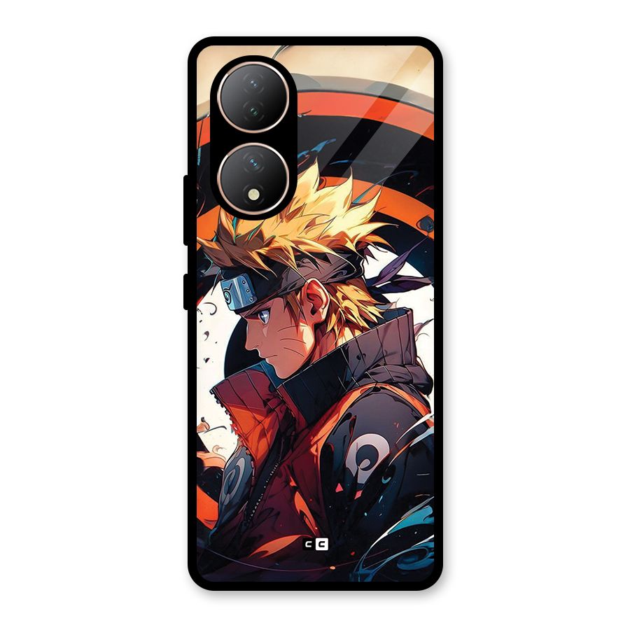 Naruto Uzumaki Combat Glass Back Case for Vivo Y100A