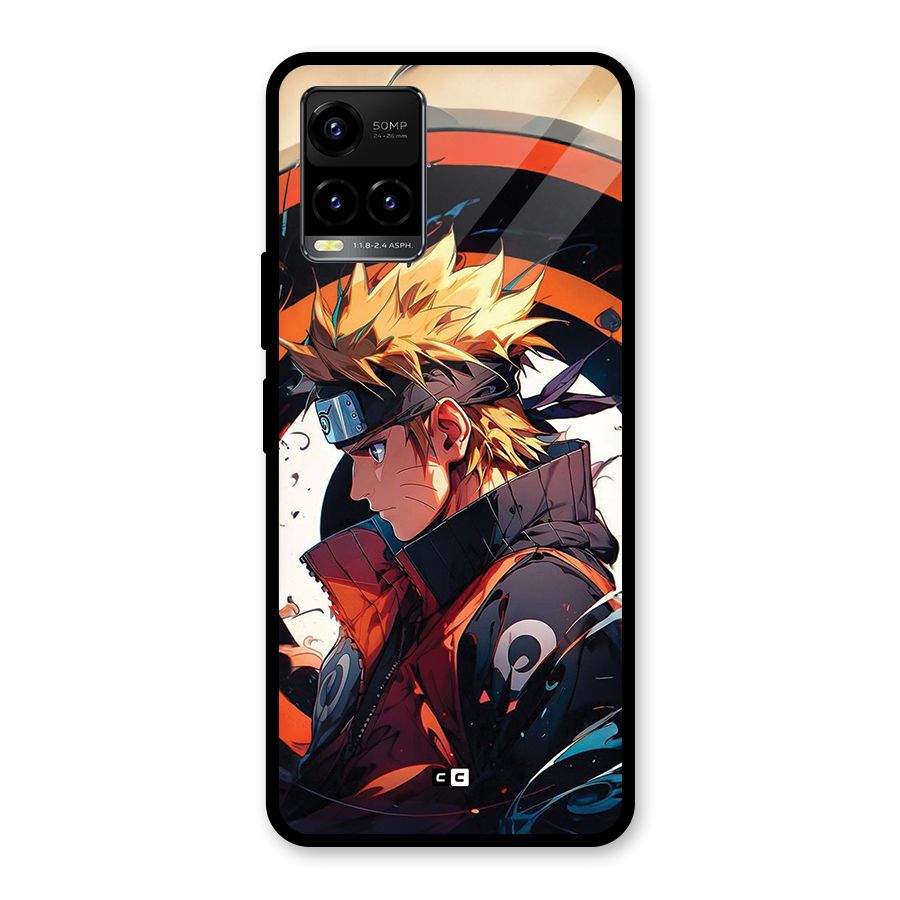 Naruto Uzumaki Combat Glass Back Case for Vivo Y21T