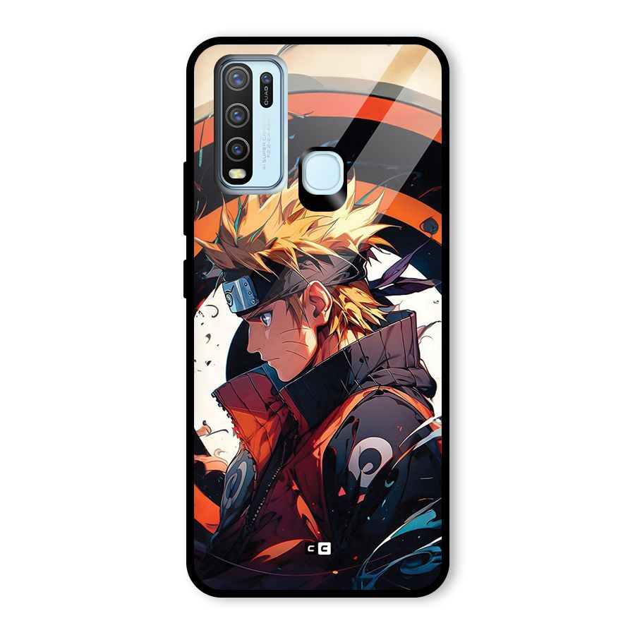 Naruto Uzumaki Combat Glass Back Case for Vivo Y30