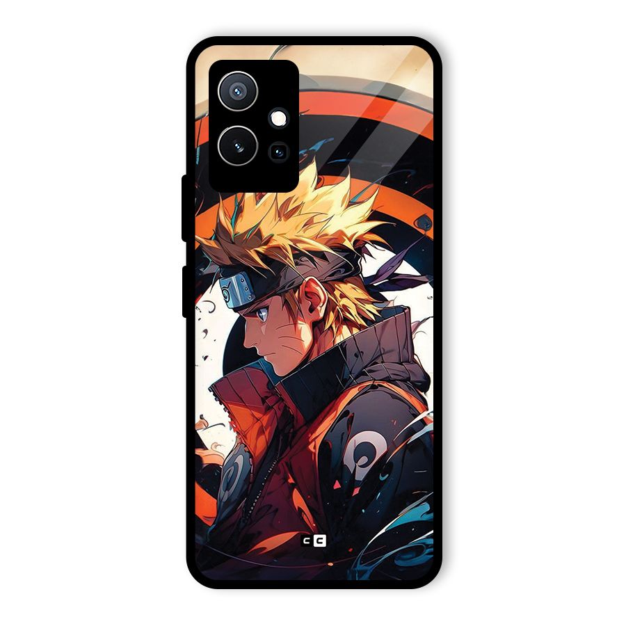 Naruto Uzumaki Combat Glass Back Case for Vivo Y75 5G