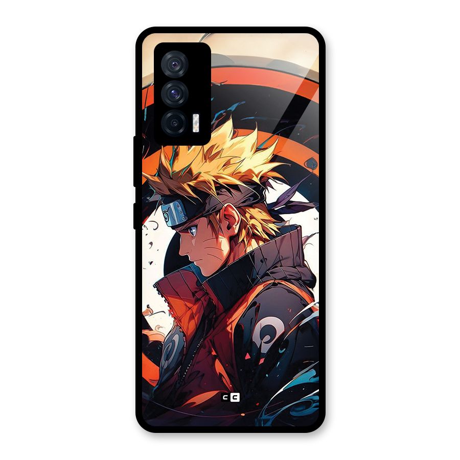 Naruto Uzumaki Combat Glass Back Case for Vivo iQOO 7 5G