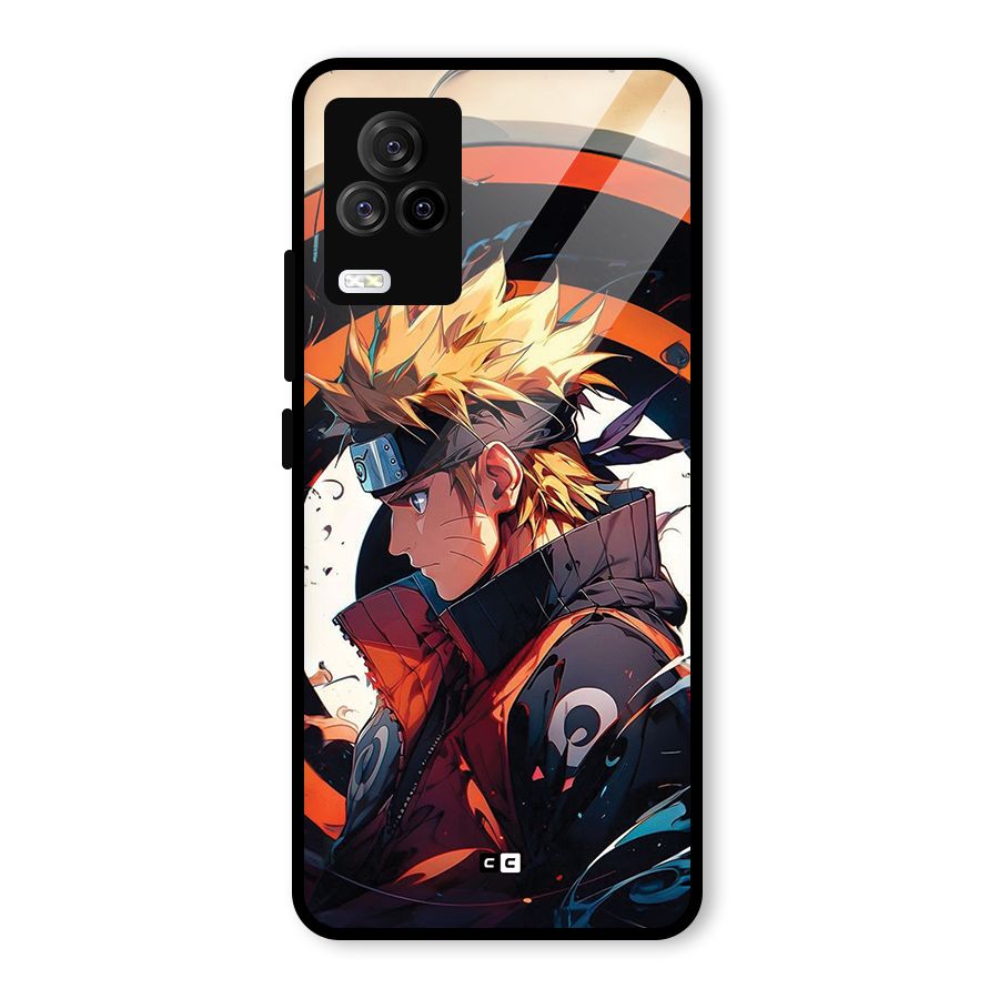 Naruto Uzumaki Combat Glass Back Case for Vivo iQOO 7 Legend 5G