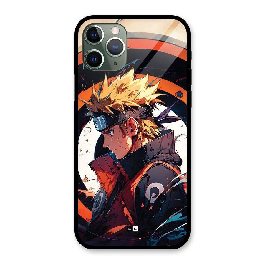 Naruto Uzumaki Combat Glass Back Case for iPhone 11 Pro