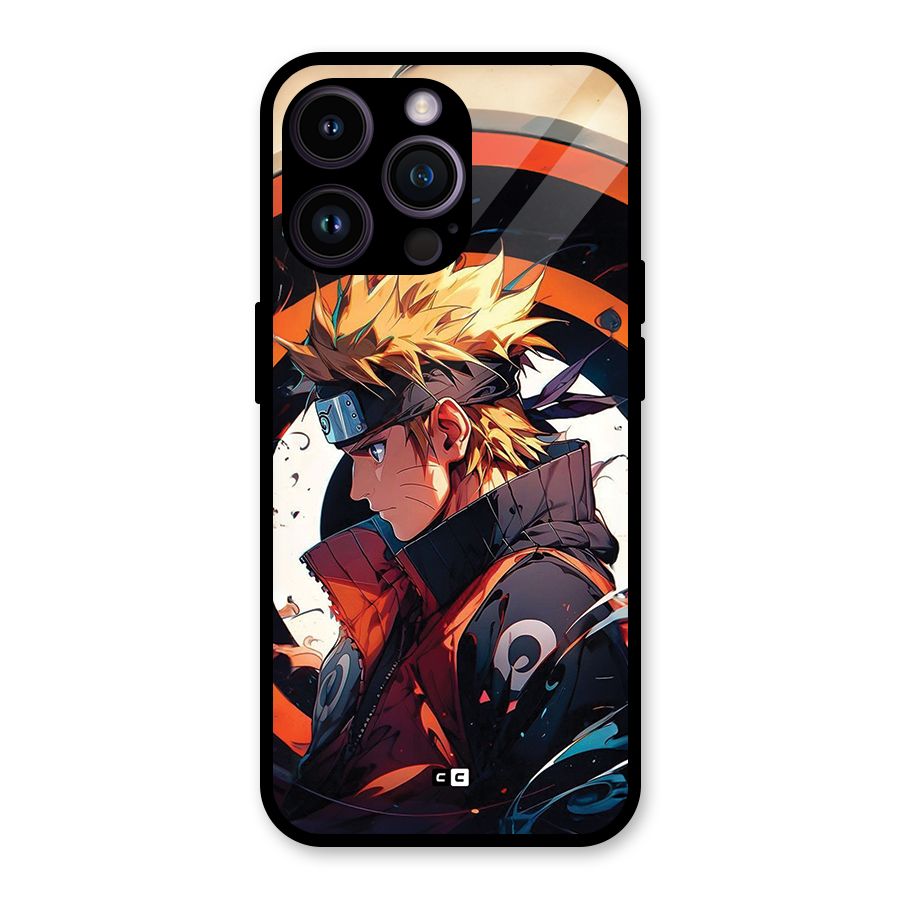 Naruto Uzumaki Combat Glass Back Case for iPhone 14 Pro Max