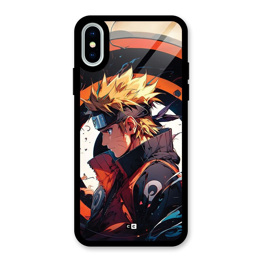 Naruto Uzumaki Combat Glass Back Case for iPhone X