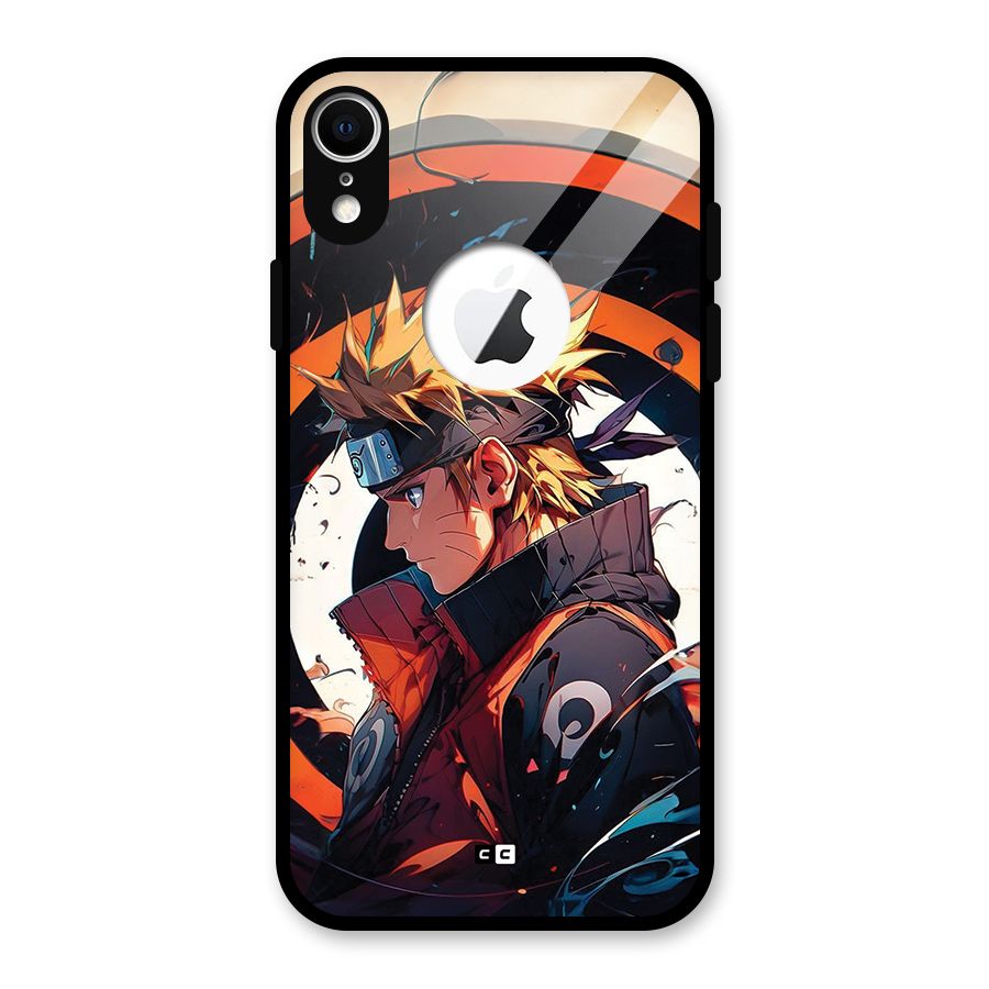Naruto Uzumaki Combat Glass Back Case for iPhone XR Logo Cut