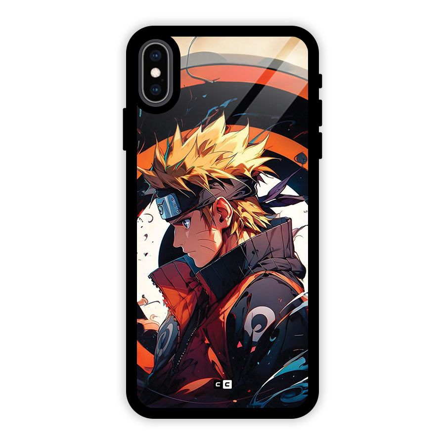 Naruto Uzumaki Combat Glass Back Case for iPhone XS Max
