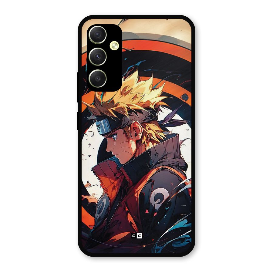 Naruto Uzumaki Combat Metal Back Case for Galaxy A34