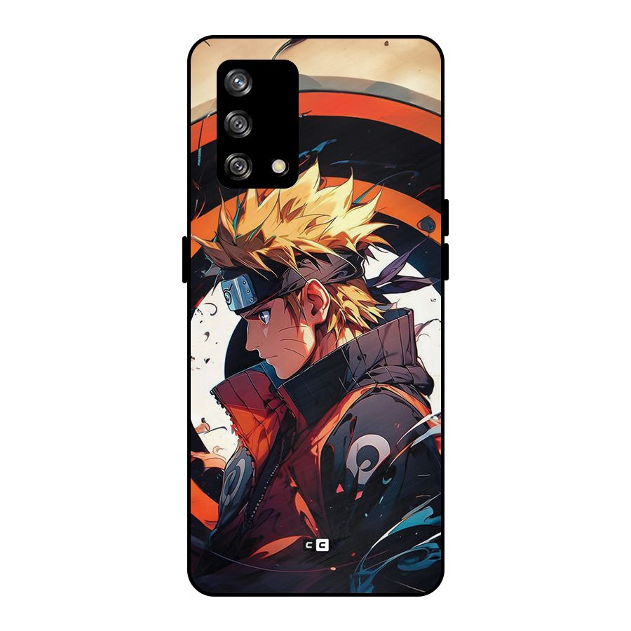 Naruto Uzumaki Combat Metal Back Case for Oppo F19