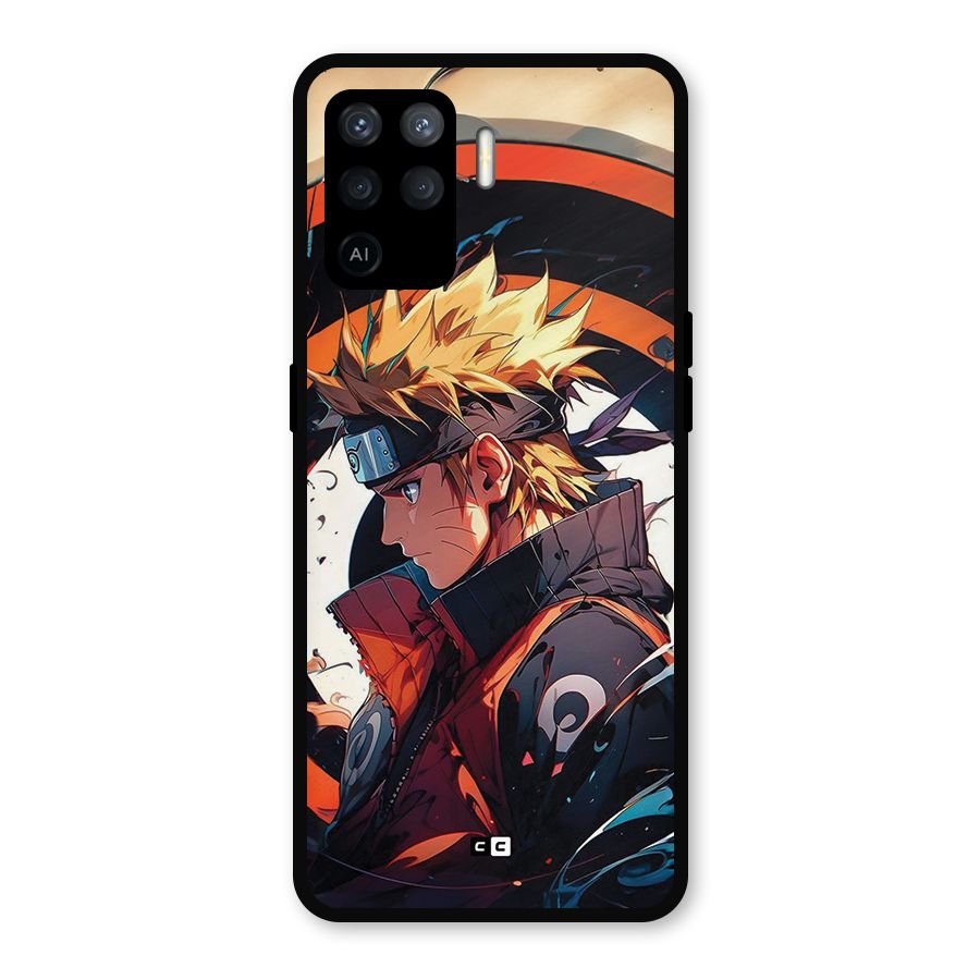 Naruto Uzumaki Combat Metal Back Case for Oppo F19 Pro